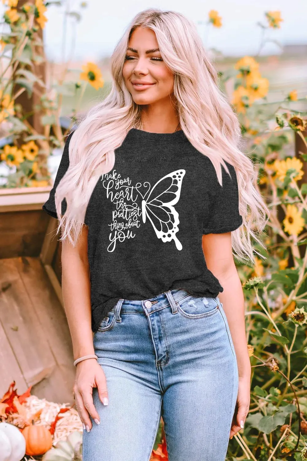Dandelion Shirt for Women Casual Summer Short Sleeve Flower Tee Tops Inspirational Kindness T-Shirt