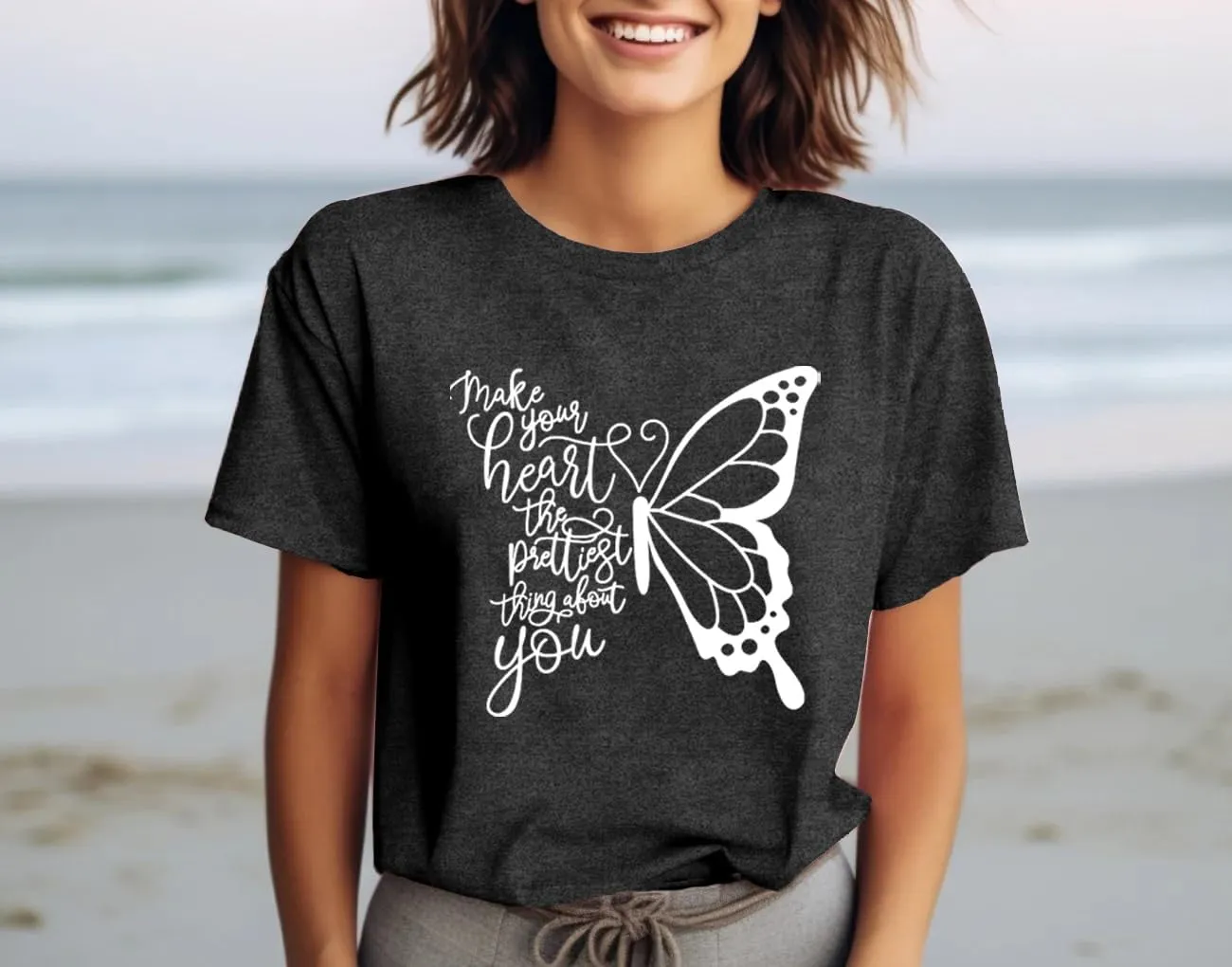 Dandelion Shirt for Women Casual Summer Short Sleeve Flower Tee Tops Inspirational Kindness T-Shirt