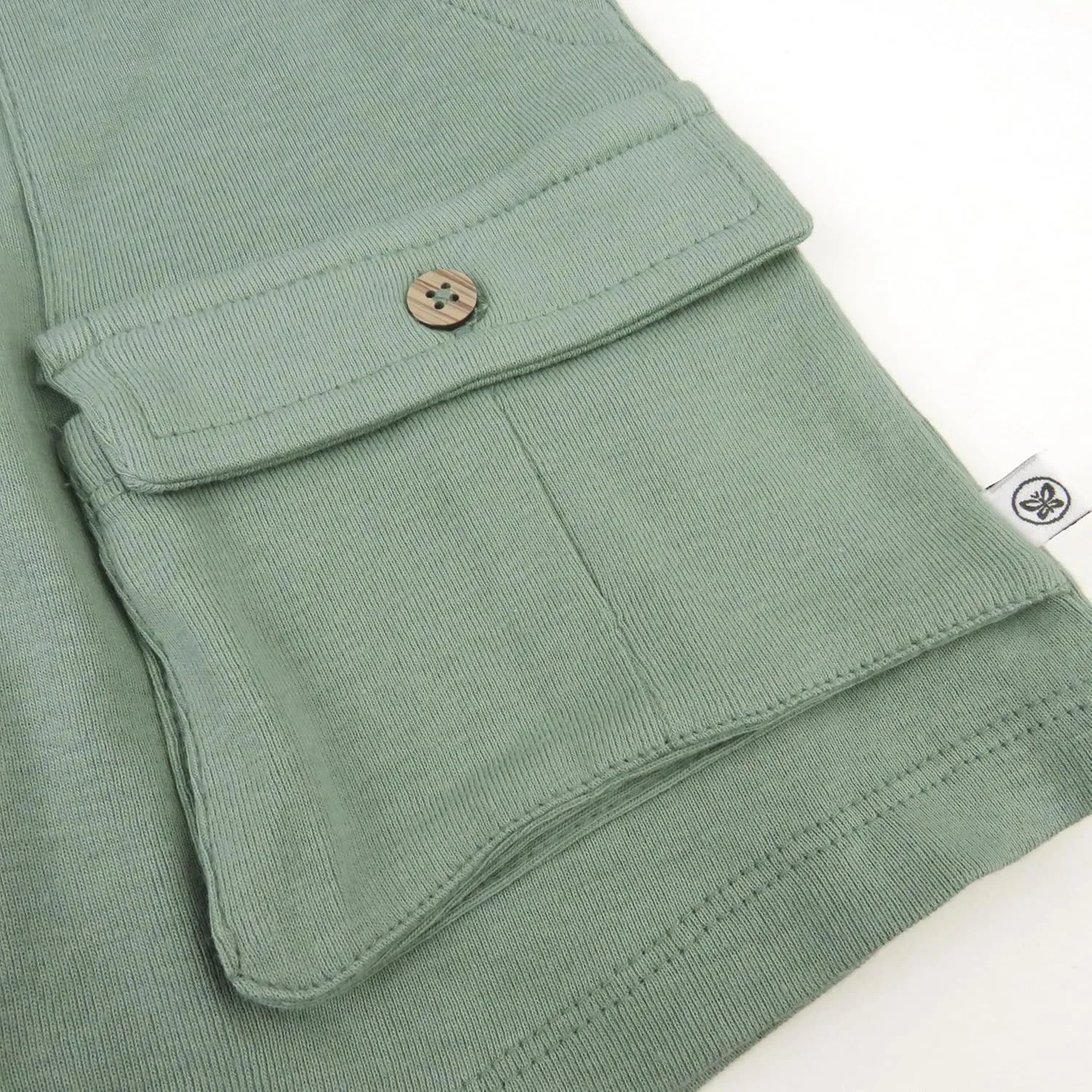 HonestBaby unisex-baby 2-pack Cargo Shorts 100% Organic Cotton for Infant Baby and Toddler, Boys, Girls