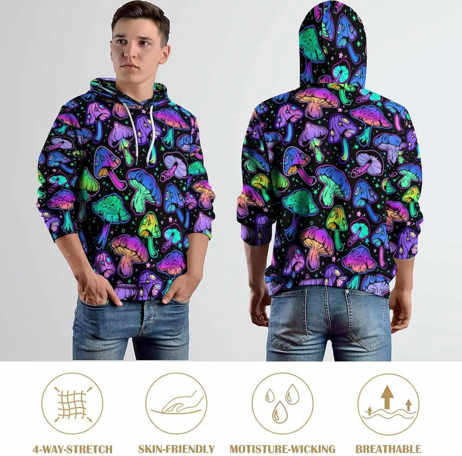 Hoodies For Men And Women Fall Casual Trendy Sweatshirt Hooded Pullover Tops 2024