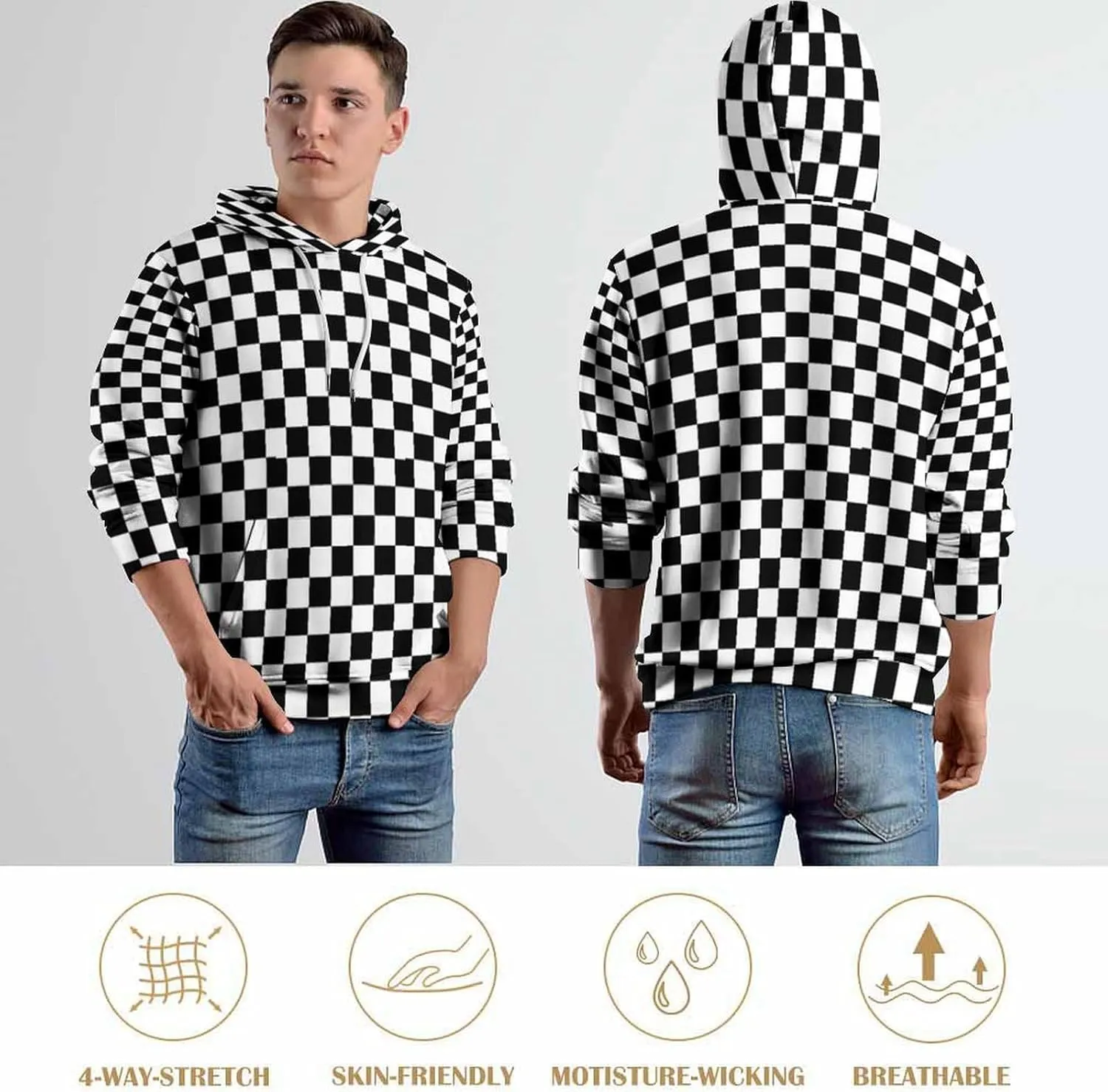 Hoodies For Men And Women Fall Casual Trendy Sweatshirt Hooded Pullover Tops 2024
