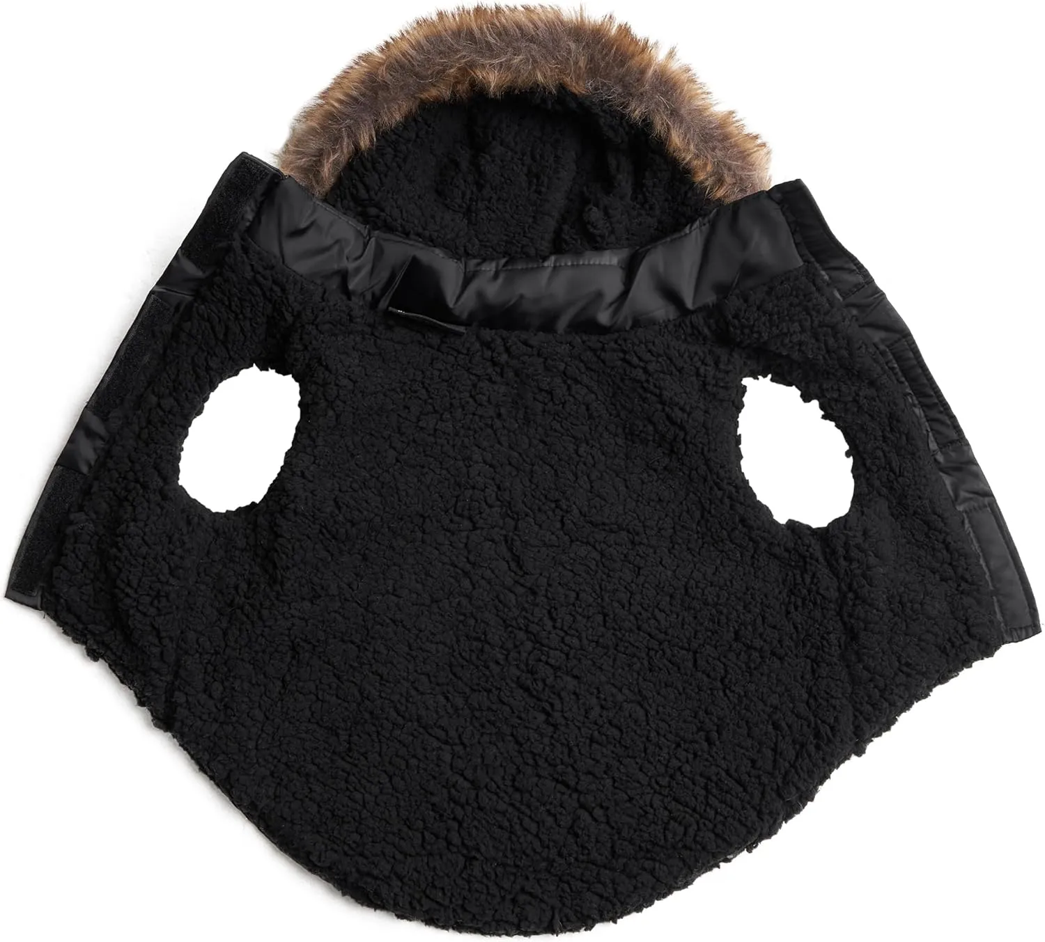 Juicy Couture Faux Fur Hooded Pet Jacket for Dogs and Cats - Medium/Large