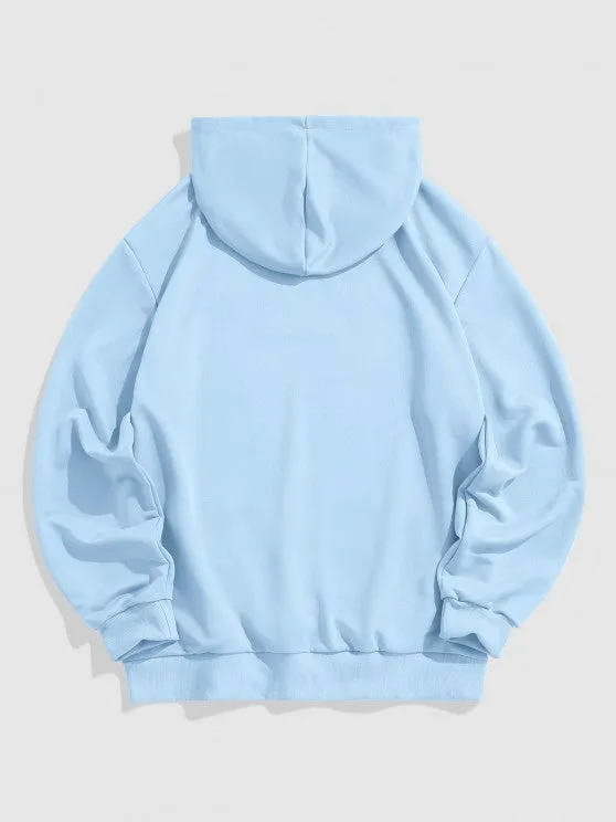 Letter Printed Hoodie And Jogger Pant