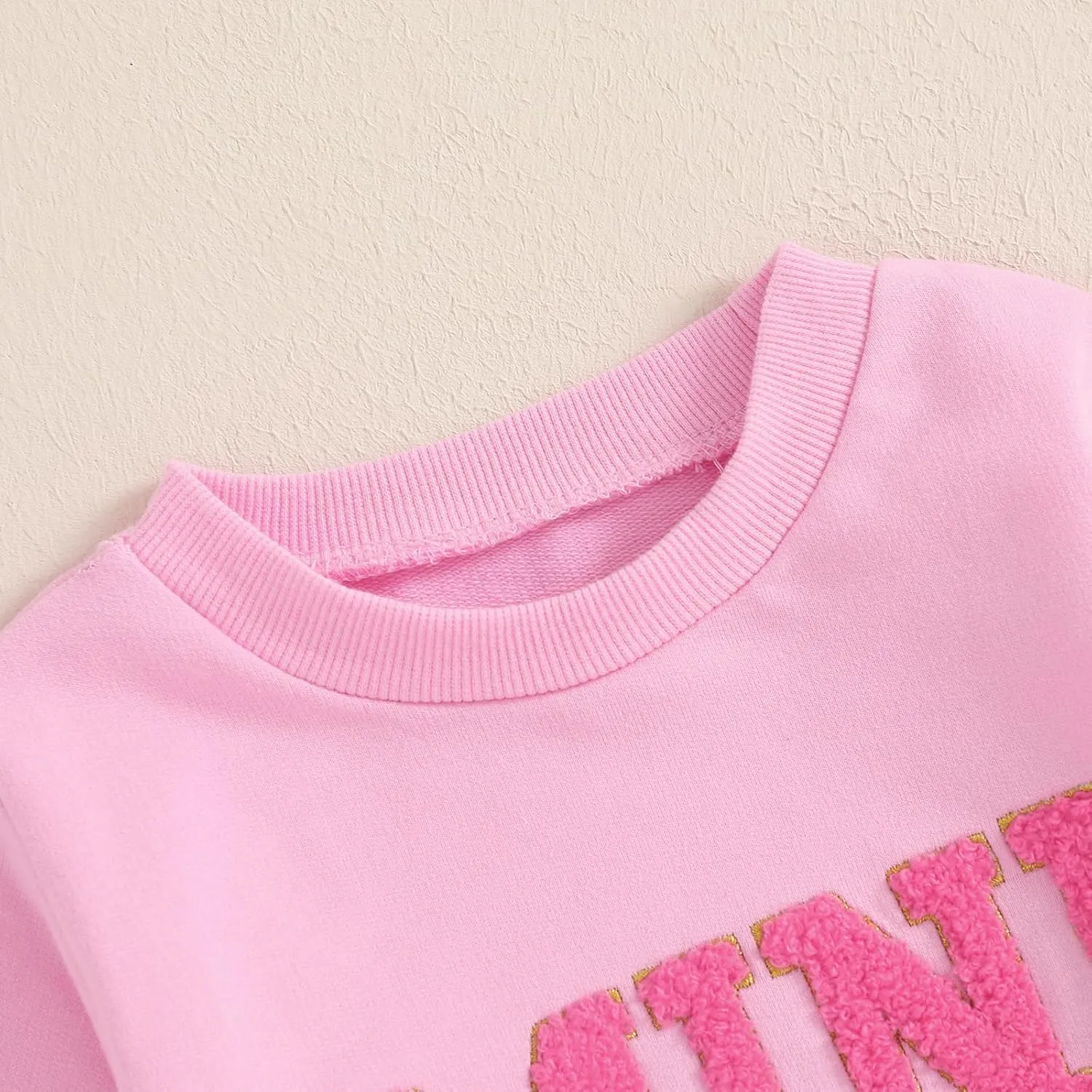 Mommy and Me Letter Print Matching Family Outfits Long Sleeve Crewneck Casual Sweatshirt T-Shirt