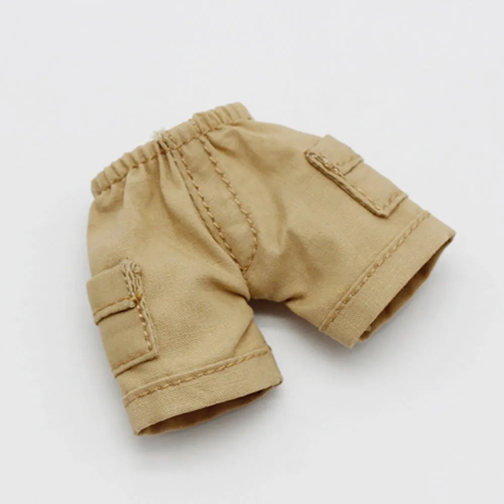 niannyyhouse Solid Color Vest Pocket Cargo Shorts 1/12 BJD OB11 Doll 4.3 inches (11 cm) Body Figure Accessory