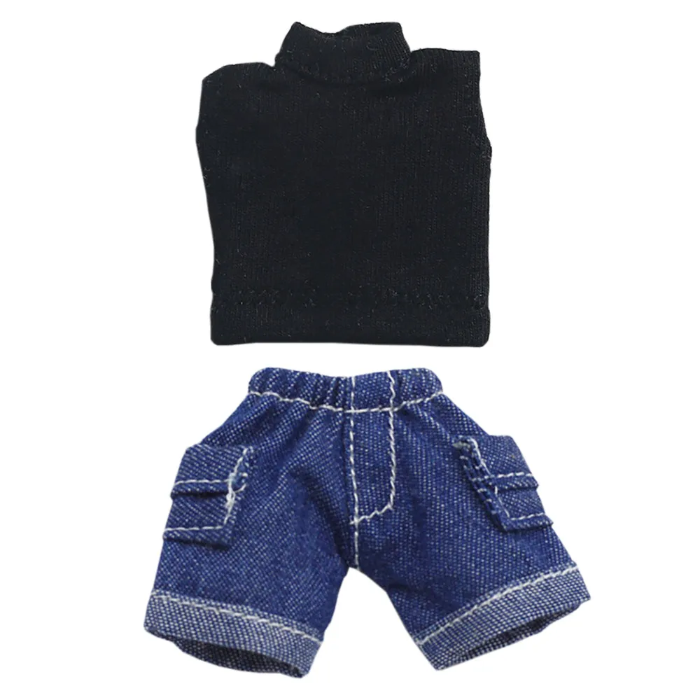 niannyyhouse Solid Color Vest Pocket Cargo Shorts 1/12 BJD OB11 Doll 4.3 inches (11 cm) Body Figure Accessory