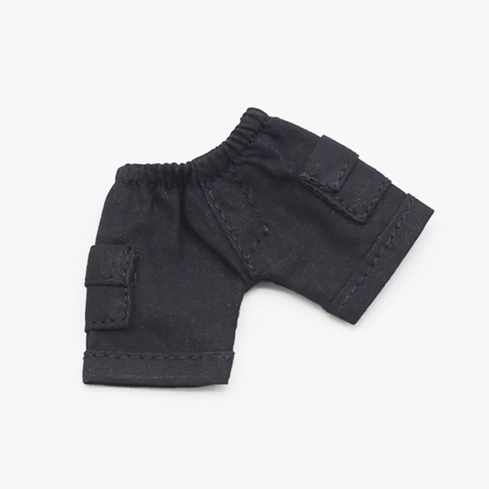 niannyyhouse Solid Color Vest Pocket Cargo Shorts 1/12 BJD OB11 Doll 4.3 inches (11 cm) Body Figure Accessory