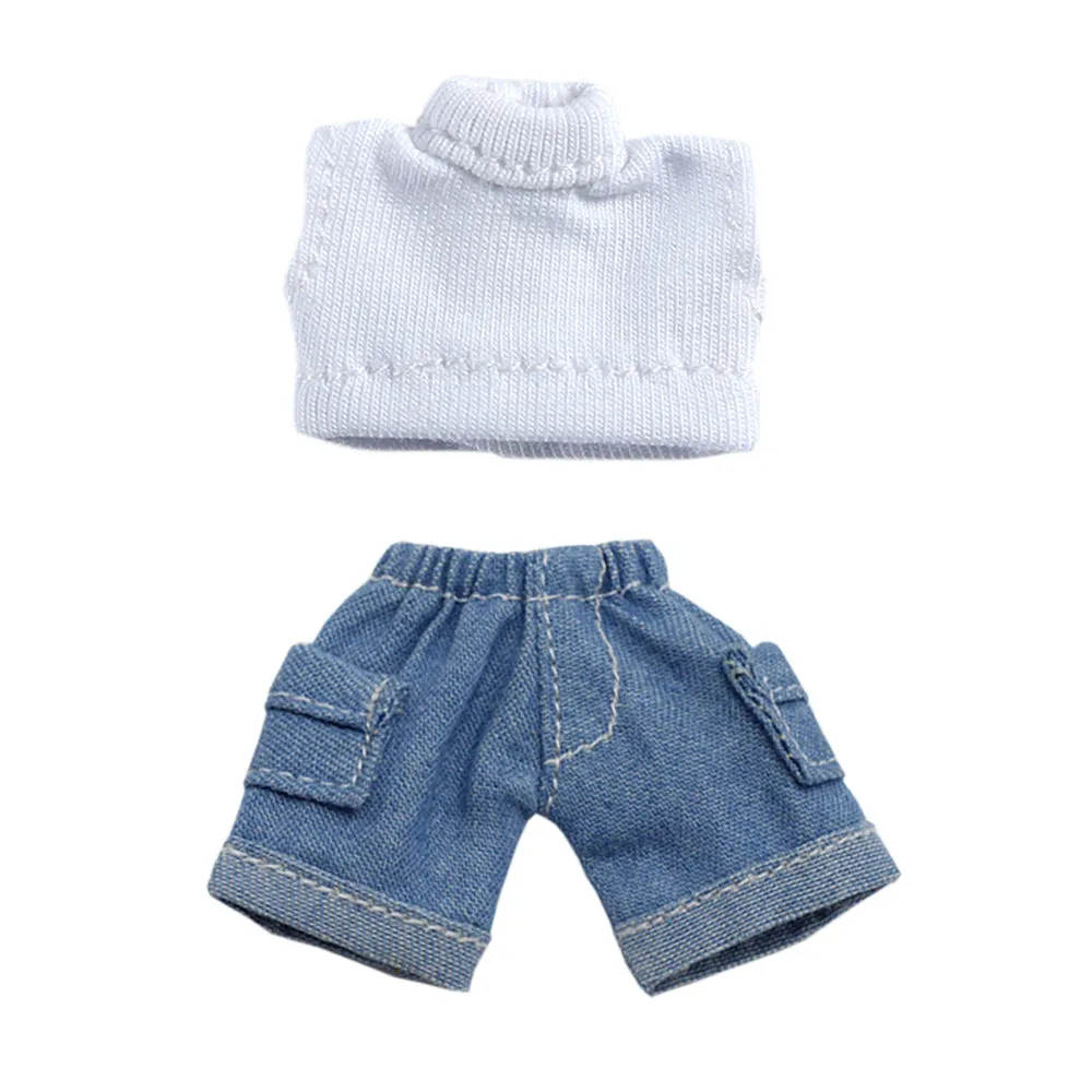 niannyyhouse Solid Color Vest Pocket Cargo Shorts 1/12 BJD OB11 Doll 4.3 inches (11 cm) Body Figure Accessory