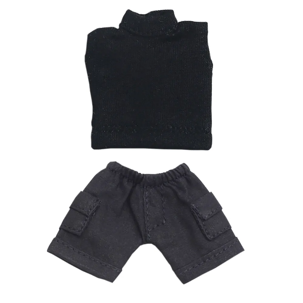 niannyyhouse Solid Color Vest Pocket Cargo Shorts 1/12 BJD OB11 Doll 4.3 inches (11 cm) Body Figure Accessory