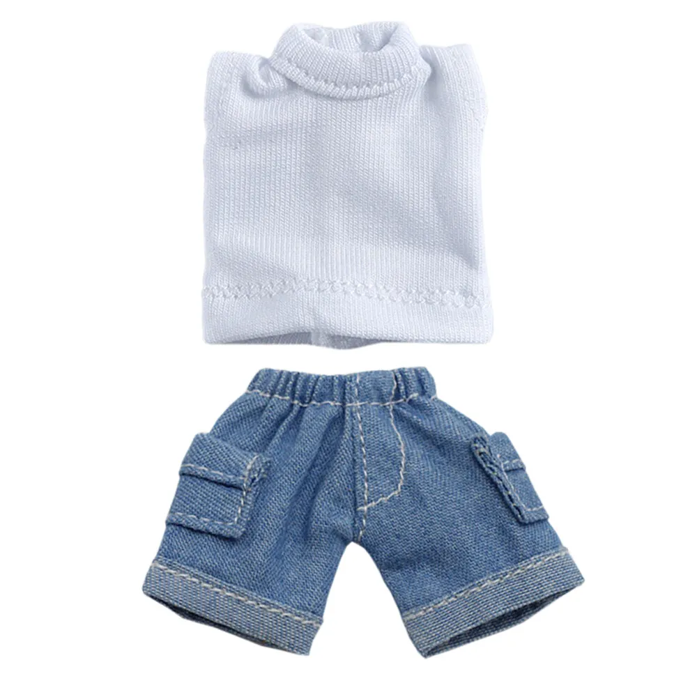 niannyyhouse Solid Color Vest Pocket Cargo Shorts 1/12 BJD OB11 Doll 4.3 inches (11 cm) Body Figure Accessory
