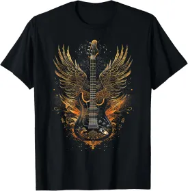 Rock & Roll Guitar with Wings T-Shirt
