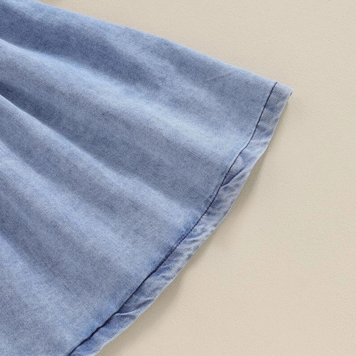 Summer Toddler Baby Girl Dress Denim Ruffle Backless Sleeveless Dress Kids Casual Dresses Princess Beach Sundress