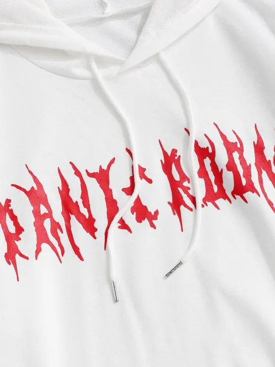Two Piece Letter Printed Hoodie And Jogger