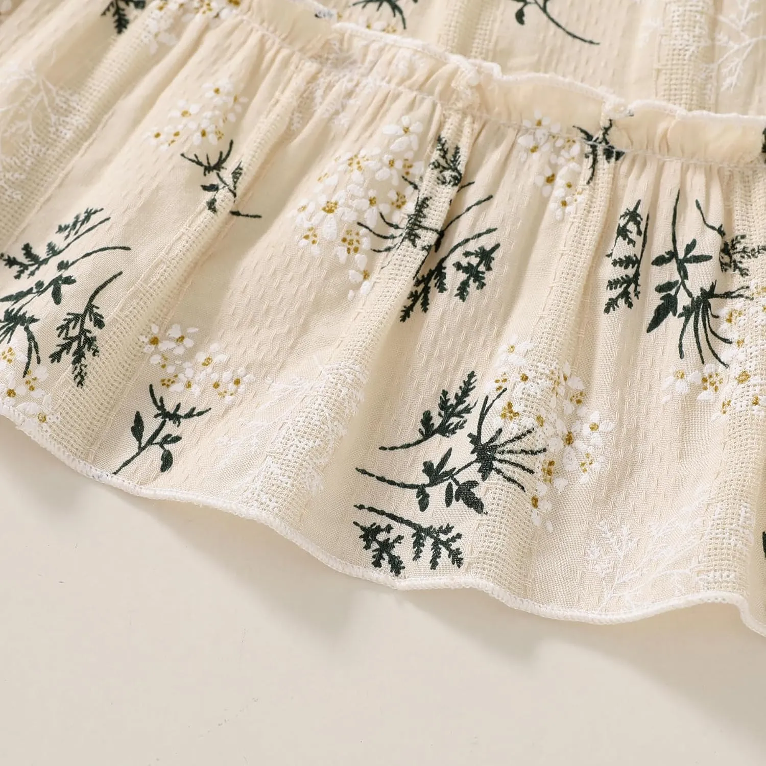 YOUNGER TREE Toddler Girl Dress Baby Girls Summer Clothes Ruffle Sleeve Floral Smock Beach Boho Dresses Sundress